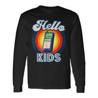 Retro Old Cell Phone Vintage Old School Geek 80S 90S Phone Long Sleeve T-Shirt - Monsterry