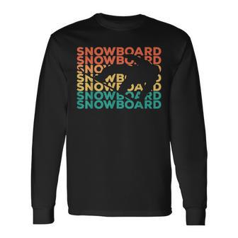 Retrointage Snowboard For Snowboarder Langarmshirts - Geschenkecke