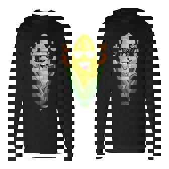 Rock On Corn Corn Lover Sweet Corn On The Cob Long Sleeve T-Shirt - Thegiftio UK