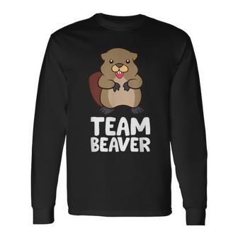 Rodent Team Beaver Team Beaver Love Flannelette Langarmshirts - Geschenkecke