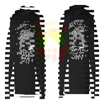 Rolling Up Some Christmas Spirit Xmas Santa Pajamas Holiday Long Sleeve T-Shirt - Thegiftio