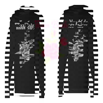 Rose Bouquet Wedding Hen Party Team Bride Long Sleeve T-Shirt - Monsterry