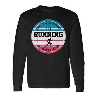 Runner Running Marathon Sport School Student Long Sleeve T-Shirt - Monsterry
