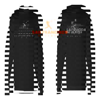 San Francisco Baseball Minimalist Vintage Baseball Lover Long Sleeve T-Shirt | Seseable UK
