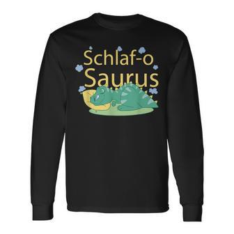 Schlaf-O Saurus Sleeping Tyrannosaurus Rex Dinosaur Sleep Langarmshirts - Geschenkecke