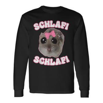 Schlafi Schlafi Hamster Hamster Hamstie Meme Sleep Langarmshirts - Geschenkecke