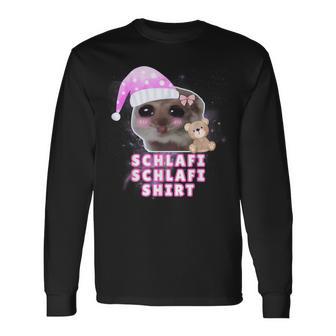 Schlafi Schlafi Sad Hamster Meme Langarmshirts - Geschenkecke