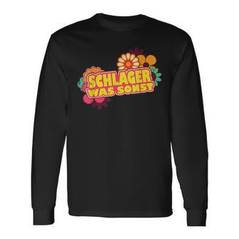 Schlager Was Sonst Schlageroutfit Party Schlagerparty Langarmshirts - Geschenkecke