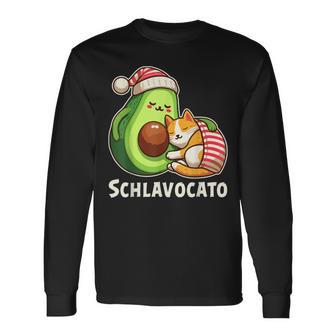 Schlavocato Official Sleep Pyjamas Sleep Avocado Cat Langarmshirts - Geschenkecke