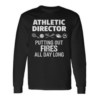 School Athletic Director Sports Coach Long Sleeve T-Shirt - Monsterry