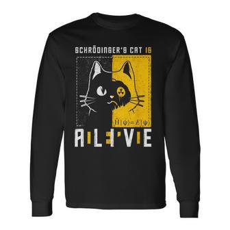 Schrödingers Cat Condition Quantum Mechanics Physicist Langarmshirts - Geschenkecke