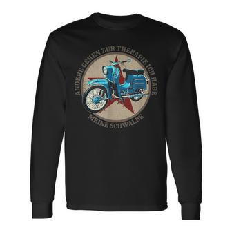 Schwalbenfahrer Schwalbe Gdr Moped Langarmshirts - Geschenkecke