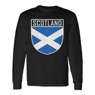 Scotland Flag Scottish Flag Football Fan Langarmshirts - Seseable