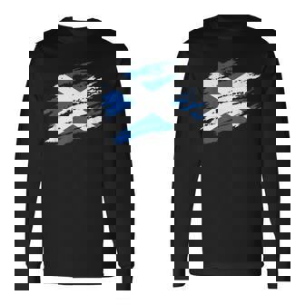 Scottish Flag Scotland Football Rugby Cricket Long Sleeve T-Shirt - Thegiftio
