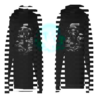 Scuba Diver And Jellyfish For Ocean Dive Trip Scuba Diving Long Sleeve T-Shirt - Monsterry