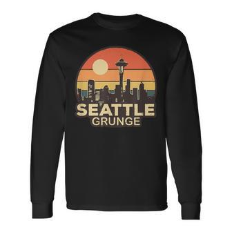 Seattle Grungeintage Skyline Langarmshirts - Geschenkecke