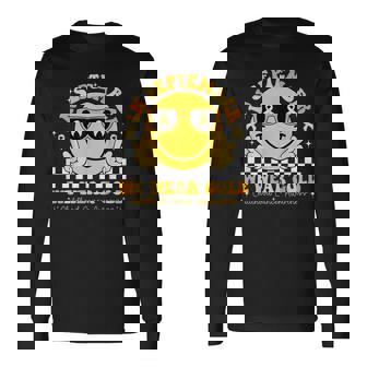 September We Wear Gold Childhood Cancer Awareness Smile Face Long Sleeve T-Shirt | Mazezy