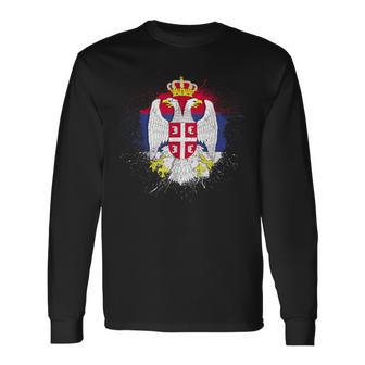 Serbia Balkan Jugo Serbia Srbija Serbe Langarmshirts - Seseable