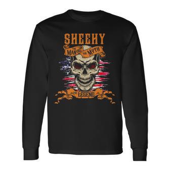 Sheehy The Man The Myth The Legend Personalized Last Name Long Sleeve T-Shirt - Thegiftio