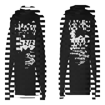 She's My Boo Matching Halloween Pajama Couples He's My Boo Long Sleeve T-Shirt - Monsterry