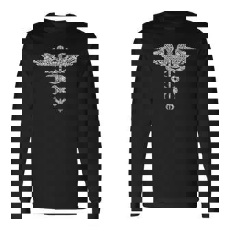 Símbolo De Signo Médico Medicina Odontología Enfermería Farmacia Camiseta de manga larga - Regaloses