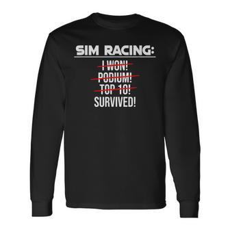 Simracing Gaming Sring Wheel Racing Game Simulator Langarmshirts - Geschenkecke