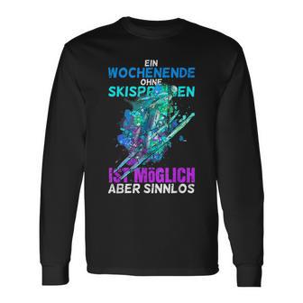 Ski Jumping Winter Sport For Skiing Fans Langarmshirts - Geschenkecke