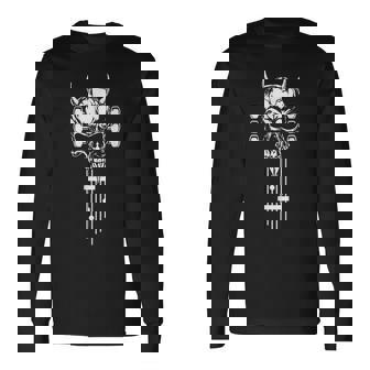 Skull Guitar Heavy Metal Band Guitarristas Guitarristas Camiseta de manga larga - Regaloses