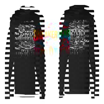 Sneaker Head Streetwear Style Long Sleeve T-Shirt - Seseable