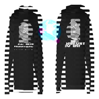 Snow Bunny Cute Rabbit Winter Snow Skiing Ski Lover Long Sleeve T-Shirt - Monsterry