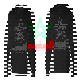 Souvenir Maroc Drapeau Maroc T-shirt à manches longues - Cadeauxyz