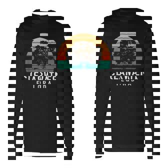 Souvenirintage Du Coucher De Soleil De Clearwater T-shirt à manches longues - Cadeauxyz