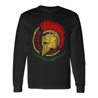 Spartan Helmet Sparta Warrior Antique Retro Spirit S Langarmshirts - Geschenkecke