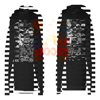 Spooky Halloween Squad Three Horror Sloths Cosplay Witch Boo Long Sleeve T-Shirt - Monsterry