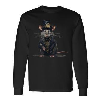 Steampunk Rat Dead Death Grunge Gothic Dark Steam Punk Langarmshirts - Geschenkecke