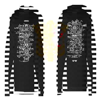 Steampunk Victorian Mechanical Heart Chest Steampunk Long Sleeve T-Shirt - Monsterry