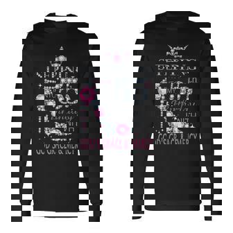 Stepping Into My 55Th Birthday With God's Grace & Mercy Lady Long Sleeve T-Shirt - Seseable