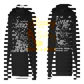 Stepping Into My Birthday With God's Grace And Mercy Blessed Long Sleeve T-Shirt - Thegiftio