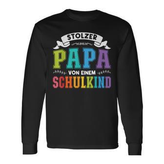 Stolzer Papaon Einem Schulkind First Day Of School Langarmshirts - Geschenkecke