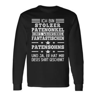 Stolzer Patenonkel Eines Fantastischen Patensohns For Godparent Langarmshirts - Geschenkecke