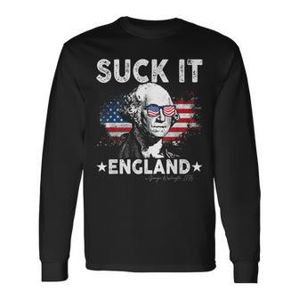 Suck It England 4Th Of July George Washington 1776 Long Sleeve T-Shirt - Monsterry UK