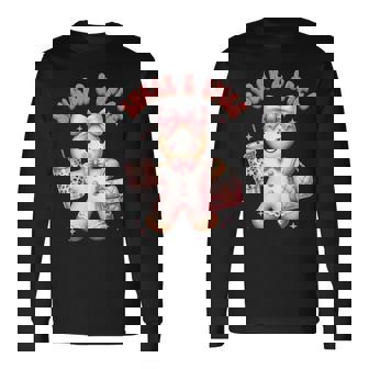 Sugar & Spice Gingerbread Bougie Pink Christmas Retro Cookie Long Sleeve T-Shirt - Monsterry