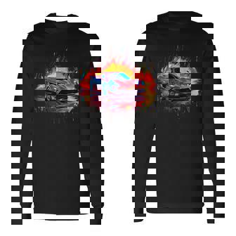 Supercar Exotic Sports Car Concept Poster Style Boys Graphic Long Sleeve T-Shirt | Mazezy