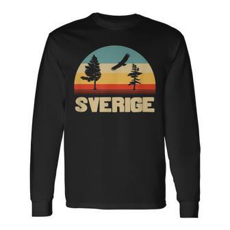 Sweden Sverige Retro Natural Langarmshirts - Geschenkecke