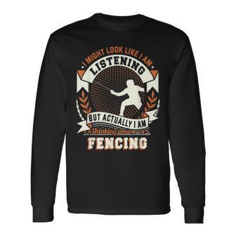 Swordmanship Fencing Sport Best Fencer Swordplay Duel Long Sleeve T-Shirt - Monsterry