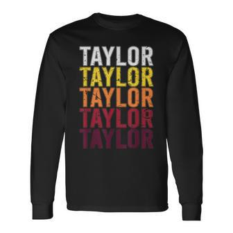 Taylor Retro Wordmark Patternintage Style Langarmshirts - Geschenkecke