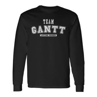 Team Gantt Lifetime Member Family Last Name Long Sleeve T-Shirt - Monsterry
