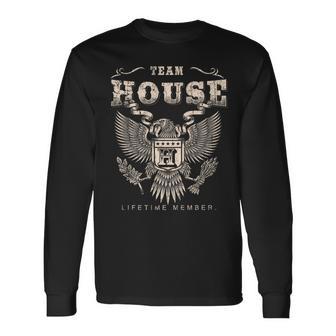 Team House Family Name Lifetime Member Long Sleeve T-Shirt - Monsterry