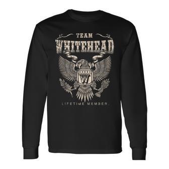 Team Whitehead Family Name Lifetime Member Long Sleeve T-Shirt - Monsterry