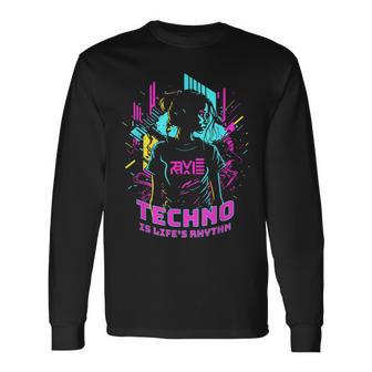 Techno Is Life's Rhythm Langarmshirts - Geschenkecke